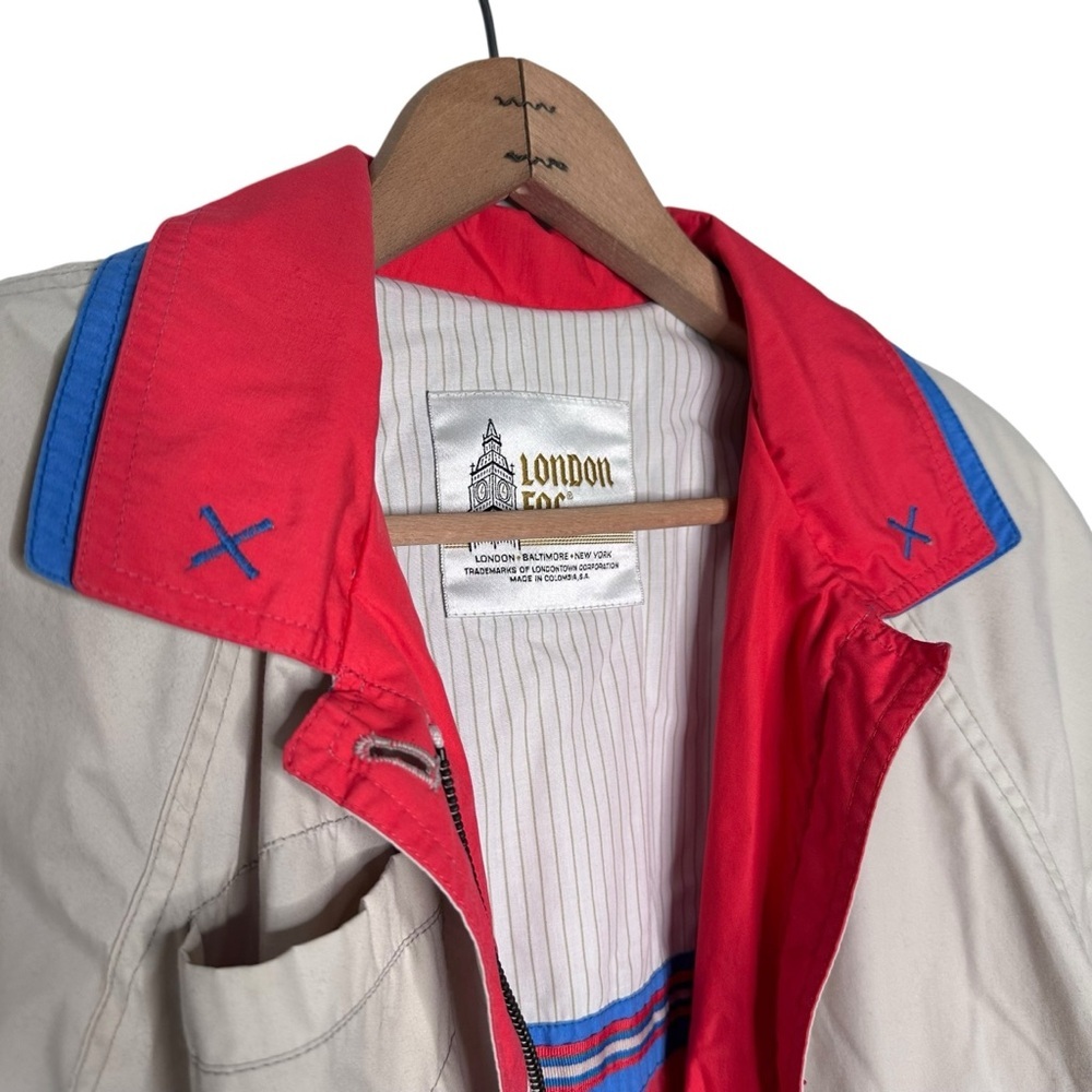 London Fog Men’s Vintage Full Zip Cream Jacket Size Small - Picture 2 of 11